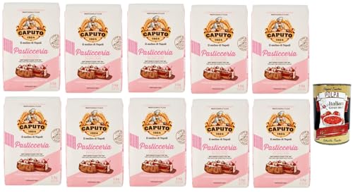 Caputo Pasticceria '00' harina de trigo suave, ideal para la fabricación de pasteles, pasteles, pasteles de esponja y bizcochos, 10 x 1 kg Polpa italiana gourmet 400 g