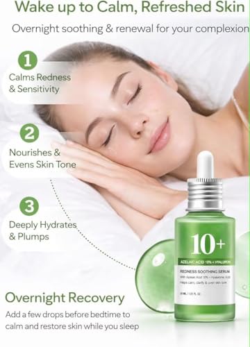 Azelaic Acid 10 Hyaluron Redness Soothing Serum, 1.01 fl oz | Facial Serum for Blemish-Prone & Oily-Prone Skin, Lightweight & Hydrating Blemish Care, Hyaluronic Acid, Korean Skincare - Image 2
