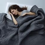 Cooling Weighted Blanket 15 lbs - 48"x72" with Glass Beads for Adults, Full Double Twin Size Bed Soft Breathable Washable Heavy Blanket