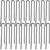 20 Pack Dog Exercise Pens Pets Replacement Animal Barrier Fence Stakes for Dogs Digging Metal Exercise Pen Ground Stakes for Pens for Pets Crate, Black 9.8 x 7.9 Inch