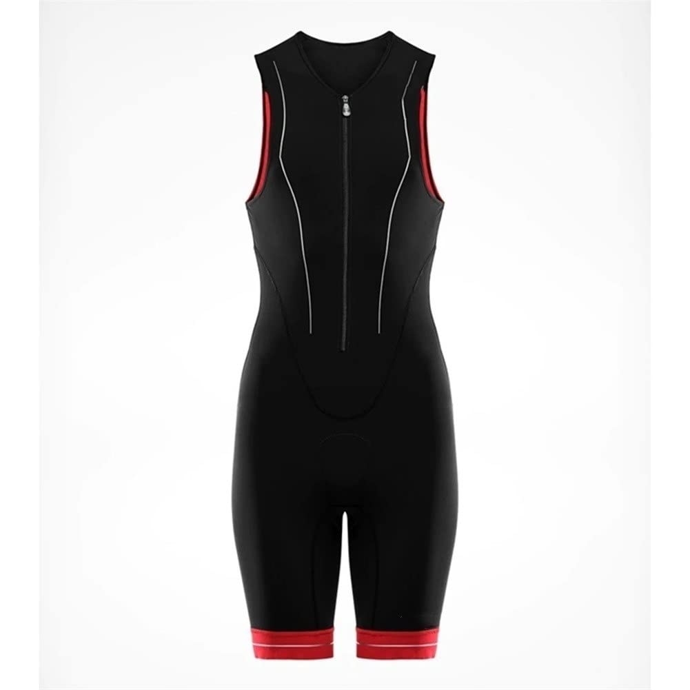 Abbigliamento da Uomo Abbigliamento a Triathlon Estivo Skinsuit Sleeveless Cicling Jersey Set Suit MTB Imposta Zip Completo Gel 9D Tuta Sportiva (Color : 05, Size : 3X-Large)