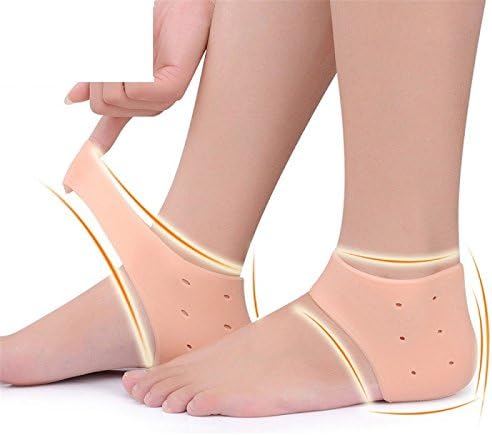 Vency Half Moisturizing Gel Heel Protector Socks For Cracked Foot Skin Care Transparent (Multi Color)