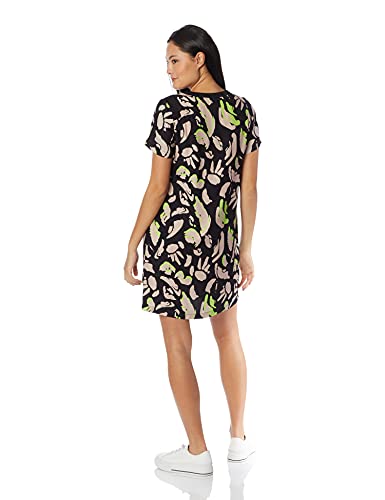 Forum Vestido Curto Feminino, P, Preto/Bege/Verde/Off