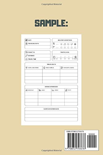 Road Trip Travel Logbook: Vacation Travel Journal Diary Family Roadtrip Log Book Notebook with Writing Prompts to Record Your Trips & Adventures - Fun Gifts for Road Trippers Men Women Couples & Kids image 2