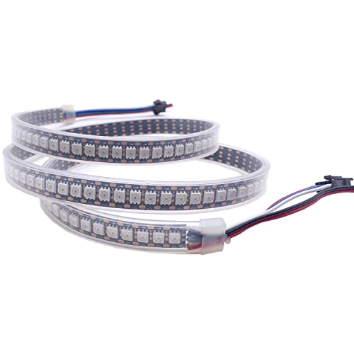 Image of DC 5V WS2813 Led Strip Light Dual Signal Individually Addressable 5m 30 LEDs WS2812B Updated Black White PCB (Black PCB IP67, 1M 144LED /M)