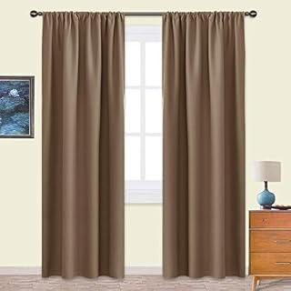 NICETOWN Blackout Drapes and Curtains for Kitchen - Window Treatment Thermal Insulated Solid