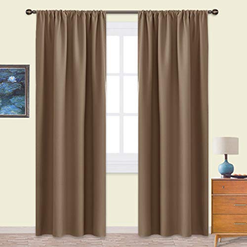 NICETOWN Blackout Drapes and Curtains for Kitchen - Window Treatment Thermal Insulated Solid