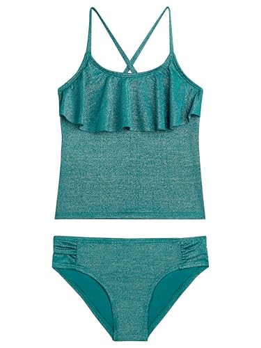 Image of Kanu Surf Girls' Charlotte Flounce Tankini Beach Sport 2-piece Swimsuit