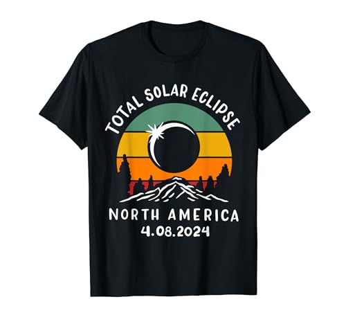 Epoca Total Solar Eclipse USA Nord America 4.08.2024 Maglietta