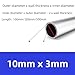 Purzen 304 Stainless Steel Tube Ideal For Professional or Hobby Use, Including Industrial, Construction, and Home Applications.,10x3x500mm（2pcs）