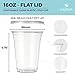 [200 SET]Harvest Pack 16 oz Iced Coffee Cup, Ultra Clear Disposable Plastic Cold Cups with Flat Lids, for Cold Drinks Iced Coffee Tea Juices Smoothies Slushy Soda Cocktails Beer