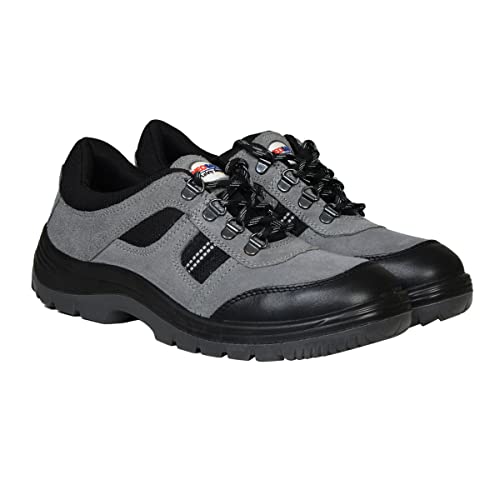 Image of NEOSAFE RUNX ISI Marked Sports Safety Shoes in sued Leather and Double Density Sole with Steel Toe, Lightweight