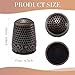 FR 4Pcs Sewing Thimbles, Metal Thimbles for Hand Sewing Finger Protector Knitting Needlework DIY Tools Red Copper
