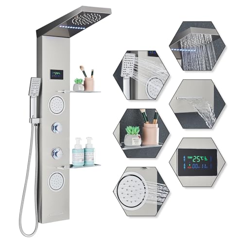 HARNART Duschpaneel Paneel mit Armatur 4...