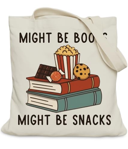 Image of Book Lovers Gifts Tote Bag for Bookish Readers, Aesthetic Book Tote Bag for Librarian, Medium Size with Inner Pocket