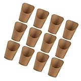 Angoily 50 Unidades de Envases de Snacks Vasos de Papel Kraft Tazas de Patatas Fritas para Llevar Suministros de Postres Congelados para Fiestas Pasteles de 14Oz