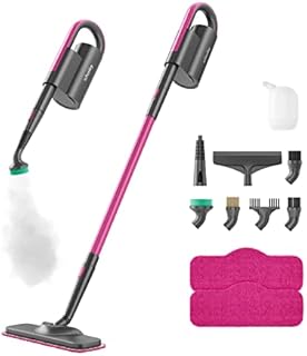 Schenley Steam Mop Cleaner with Detachable Handheld Steamer for Cleaning Hardwood/Laminate Floor, Tiles and Grout, with 7-in-1 Multi-purpose Accessories and Washable Microfiber Pads