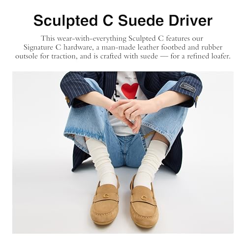 Coach Women's Sculpted C Driver in Suede Loafer2