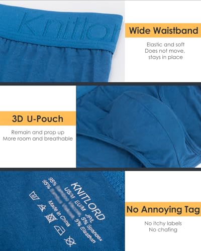 KNITLORD Men's Underwear Soft Comfort Briefs Viscose Made from Bamboo Underpants Silky Touch 4 Pack3