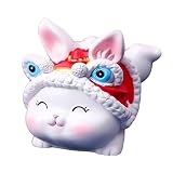 Uwariloy Mini Chinese Zodiac Rabbit Figures, 2023 New Year of The Rabbit Resin Statue, Cute Bunny Fi