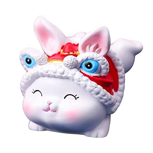 Uwariloy Mini Chinese Zodiac Rabbit Figures, 2023 New Year Of The Rabbit Resin Statue, Cute Bunny Figurine Ornament For Lucky Souvenir Gift Diy Dollhouse Home Car Dashboard Decorations #TOP8