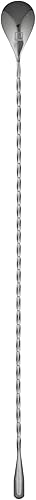 Miniatura 4 de Restaurantware Cuchara de acero inoxidable de 16 pulgadas perfecta para barras profesionales o uso en el hogar - Cuchara mezcladora plateada - Mango
