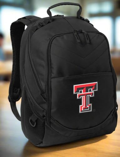 Image of Broad Bay Texas Tech Backpack | Official TTU Red Raiders Logo, Padded Laptop Computer Section, Premium 600D Nylon Fabric