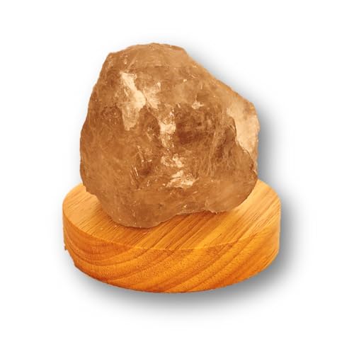 Rauchquarz, Kristall Stein beleuchtet, Rauchquarz Mineral, Edelstein Deko Lampe