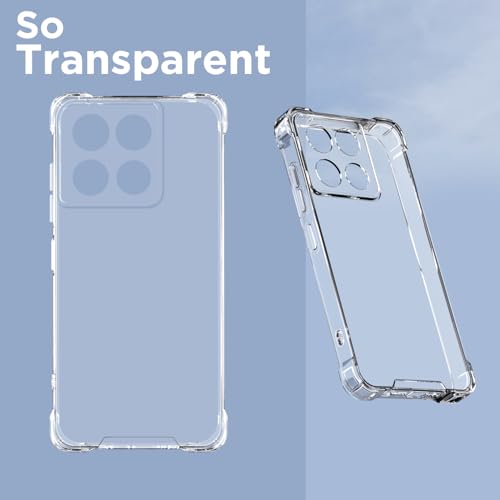 Image of Amazon Basics Back Cover for Moto Edge 60 Stylus 5G PC + TPU Clear Transparent Raised Edges Shockproof Protective Phone Bumper Case(Transparent)