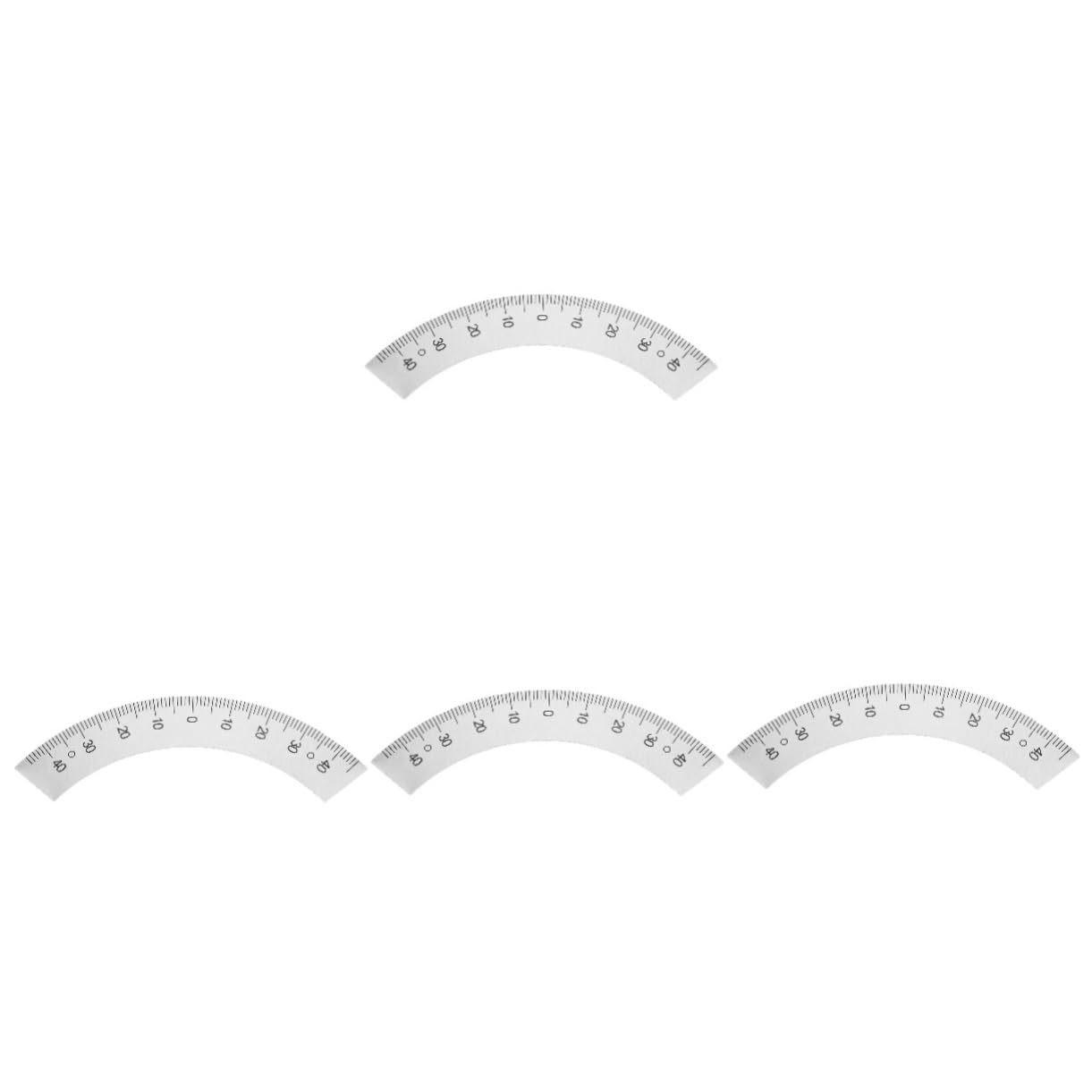 OSALADI 4pcs 45 Milling Machine Protractor Small Protractor Spacing Layout Tool Angle Ruler 45 Degree Ruler Arc Measuring Gauging Tools Arc Gauging Tools Milling Machine Scale Ruler