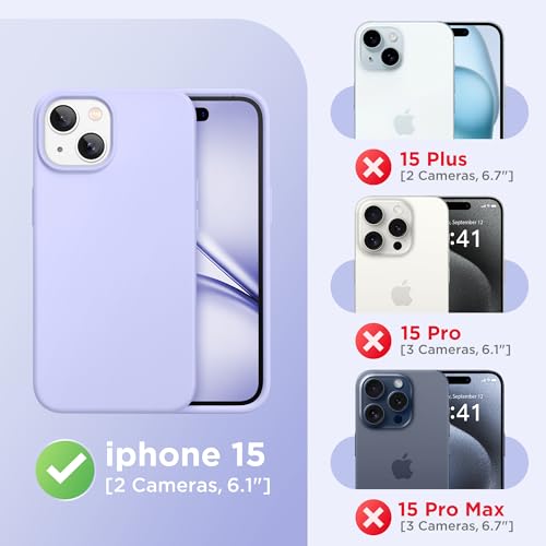 Image of GolbinBox Magnetic for iPhone 15 Case, Silicone Cover, Lilac