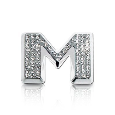 Elektroplate Crystallized Letter M Car Emblem