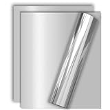 Tvinyl Warehouse Silver Foil HTV Heat Transfer Vinyl for T-Shirt 12' X 10'(Pack of 3)