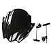 Produktbild MOOWI Motorrad Teile Sport Windschutz Für Yama&ha FZ6 Fazer S2 2004-2009 XJ6 für Diversion XJ6N 2009-2015 Kunststoff Fahrrad Motorrad Windschutzscheibe/Windschutzscheibe schwarz