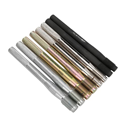 Akozon 8 Stück Radbolzen-Ausrichtungsstift Stahllegierung Ausrichtstift für Radbolzen Radaufhängungsstift Befestigungspositionierungswerkzeuge M14x1,5/1,25 M12x1,5/1,25 für Meisten Autos