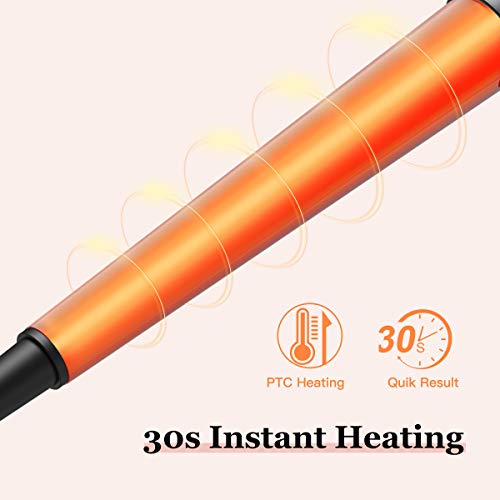 Curling Iron Set 6 in 1 BESTOPE Upgrade Hair Curler Curling Wand with Instant Heat Up Tourmaline Ceramic Barrels 0.35\'\' to 1.25\'\' & LCD Heat Control, Include Glove, Hair Clips, Storage Bag