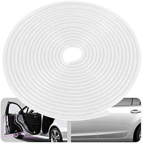 Eytool Car Door Protectors Edge Guards,16Ft(5M) Car Edge Trim Rubber Seal Protector with U Shape Car Protection Door Edge Guard Fit for Most Car (White)