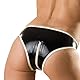 Kangxinsheng Mode Latex Slip für Frauen,Handgefertigt Naturkautschuk Schwarz Latex Dessous Mit Reißverschluss-M