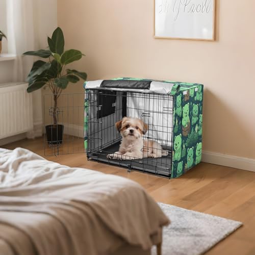 Housse imperméable pour cage chien chat, bâche verte de protection extérieure - 8