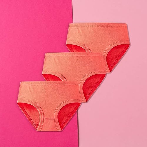 Generic Toddler Underwear Little Girl Cotton Knit Brief, Hipster, Teen Seamless Panties Solid Color 3 Pack Girls Underwear2