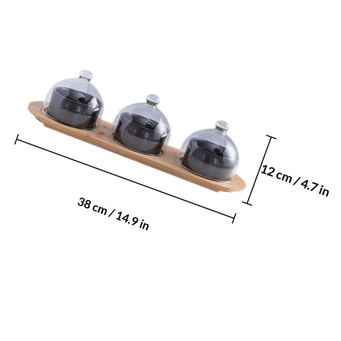 Vassoio da Dessert Rotondo in Materiale Ceramico e Vetro 1 Pezzo Ciotolina per Dolci e Snack per Feste e tè Pomeridiani Riutilizzabile