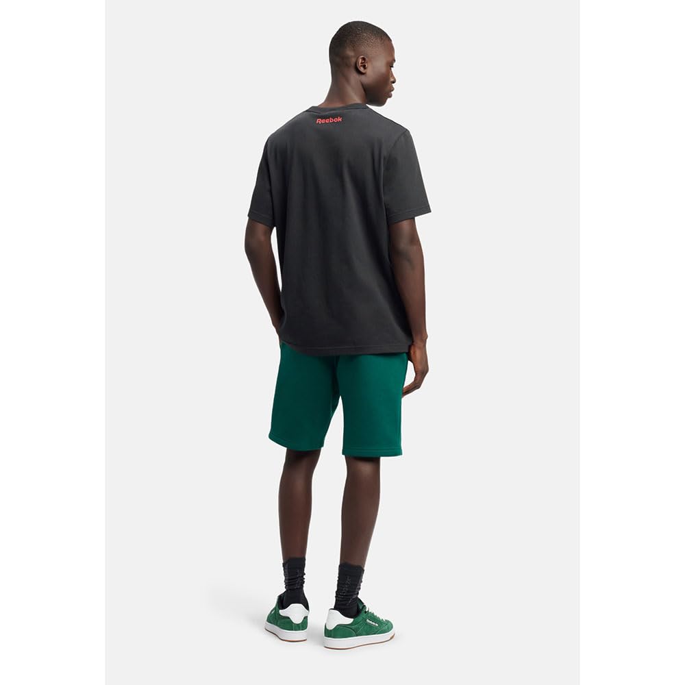 Reebok Identity SMALL Logo Fleece Short, Collegiate Green, M