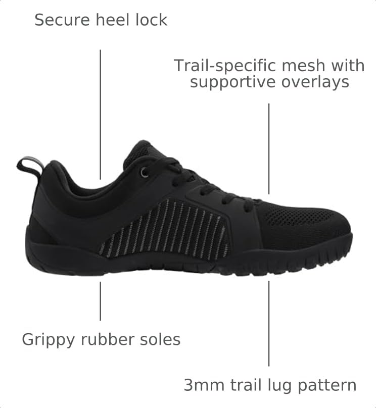 Image of WHITIN Men's Wide Barefoot Trail-Running Shoes W51 | Optimal Traction, Natural Flexibility, Balance & Stability for Cross Training, Outdoor Adventures