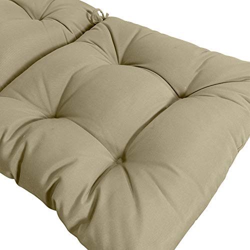 Image of QILLOWAY Outdoor Rocking Chair Cushions Set of 4, 100% Polyester Waterproof Patio Rocking Chair Cushion, High Back Weatherproof Chair Pad for Adirondack & Outdoor Furniture, Beige