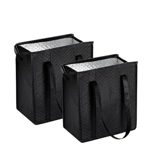 WhoseBags 18L Insulated Grocery Bags with Zipper, Reusable Thermal Cooler