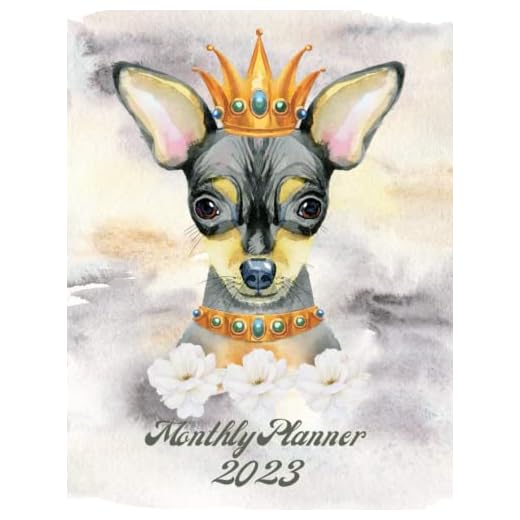 Monthly Planner 2023: Watercolor Toy Terrier Portraits 16-Month Sep 2022 - Dec 2023 One Month to View Diary Organizer With Inspirational Quotes