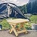 RNXRZANK Folding Wooden Stool for Outdoor Use 24x20x20cm Picnic Chair with Cross Support, 1 Piece