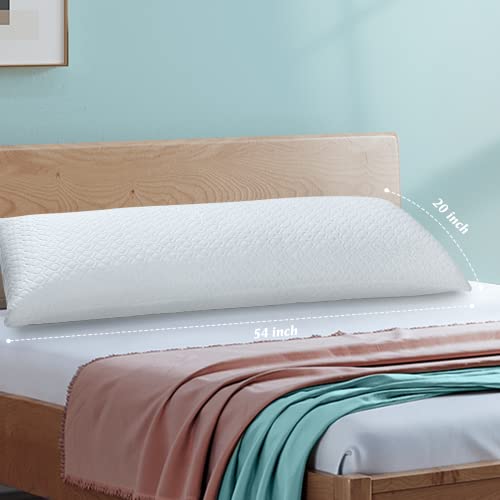 image for Rainmr Extra Thick Body Pillow Memory Foam – Long Pillow for Adults 