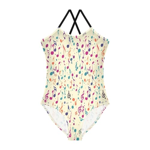 Music Notes Girls One-Piece Swimsuit Beach Bathing Suit