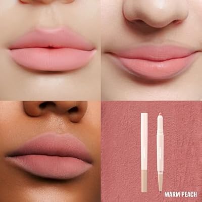 COLORGRAM All In One Over-Lip Maker 01 Warm Peach | Versatile Lip Liner & Contour with Natural Shades, Matte finish, Bigger er Lips, Plumping effect, Smooth creamy texture